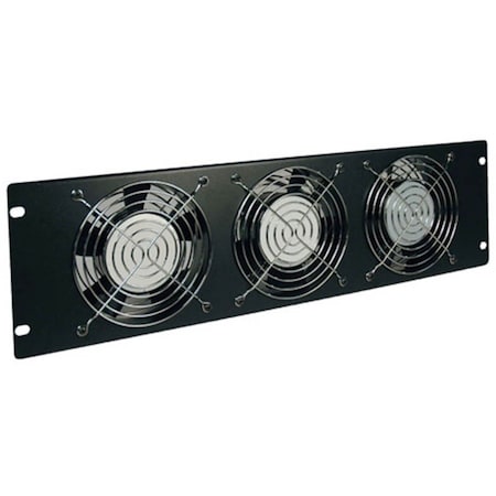 Tripp Lite by Eaton 3U rack mount fan panel - 230V - 3 Fan - 230 V AC - 3U - 210 CFM - Black SRXFAN3U