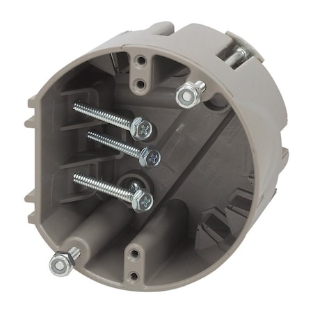 Smart Box Fan and Fixture Support Box, 4 in W, 2-3/4 in D, 3-7/8 in H, 1 -Gang, 6 -Knockout, Polycarbonate MSBFAN