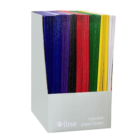 C-Line Products Paper Portfolio Without Prongs, Assorted, 100PK 05300
