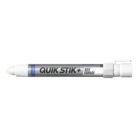 Markal Solid Paint Marker, 6 in L, White, Paint 28880G
