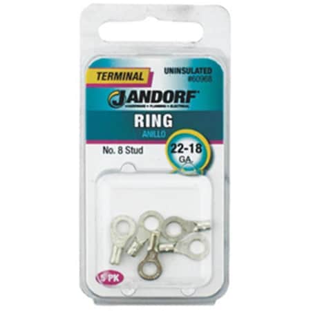 Jandorf Specialty Hardw 60968 Uninsulated Ring Terminal 2218 ga., 8 in. Stud 3401817