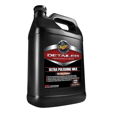 Meguiars Detailer Ultra Polishing Wax, 1 gallon Can, Yellow, Liquid D16601