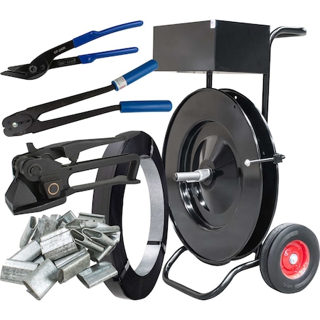 Encore Packaging Steel Heavy Duty Strapping Kit for 1/2 in, Pusher Seals for Round Loads S12KP4-03