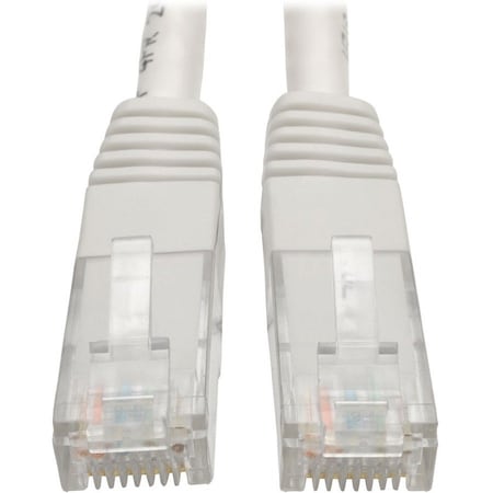 Eaton Tripp Lite Series Cat6 Gigabit Molded UTP Ethernet Cable RJ45 M/M, PoE, White, 15 ft. 4.57 m N200-015-WH