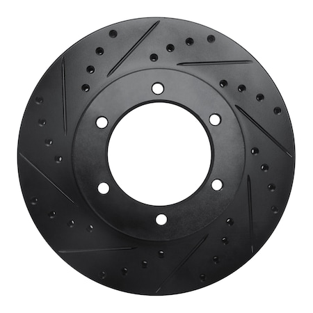 Dynamic Friction Co DFC Brake Rotor - Drilled and Slotted - Black 633-76115L