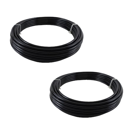 Mytee Products Air Line 3/8in OD x 100ft Black SAE J844 Nylon Air Brake Tubing DOT Approved, 2PK MP-ABT-1926-01-T100x2