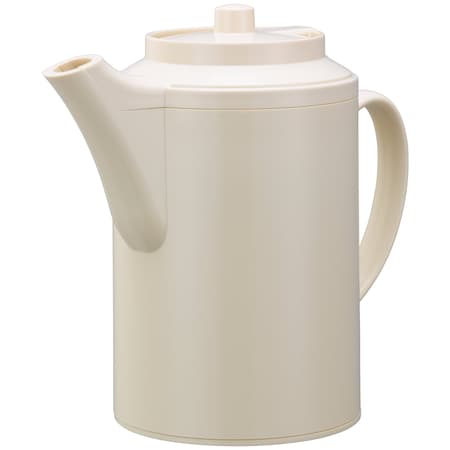 Service Ideas Plastic Teapot No Tether, Double Wall, 16 Ounce, Almond TS612AL
