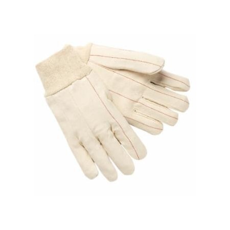 Mcr Safety Hot Mill Gloves, Large, Natural, 18 oz Cotton, Double Palm, 12PK 127-9018C