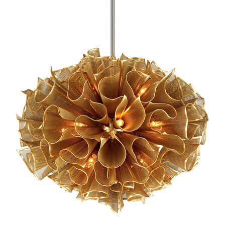 Corbett Lighting Pulse 16 Light Chandelier 36 In. Gold Leaf 218-416-GL