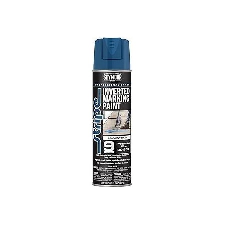 Seymour Midwest Stripe 9-Series Inverted Ground Marking Paint, Precaution Blue net 17oz. 20953-1