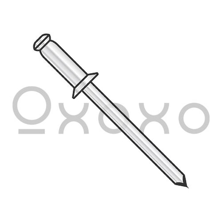 Oxoxo 1/8X.12-.18 Countersunk Aluminum Rivet With Aluminum Mandrel, 10000PK 371702