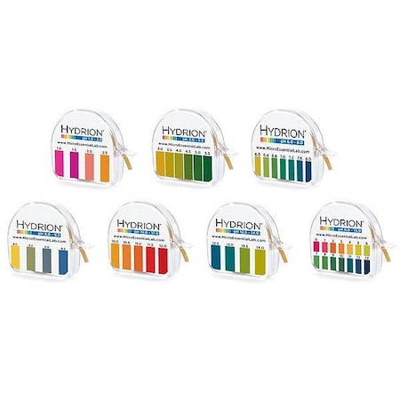 Hydrion pH Paper Midget Dispenser Kit, pH 0-14 3VDZ4