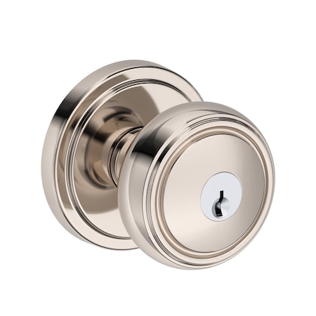 Baldwin Residential Door Knobs Keyed Entry Lifetime Bright Nickel ENBRESRR055