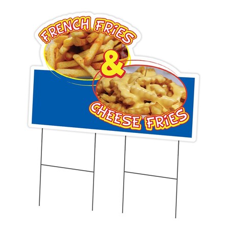 Signmission French Fries & Cheese Fries Die Cut Yard & Stake outdoor plastic, 2436-French Fries & Cheese Fries C-DC-2436-French Fries And Cheese Fries19