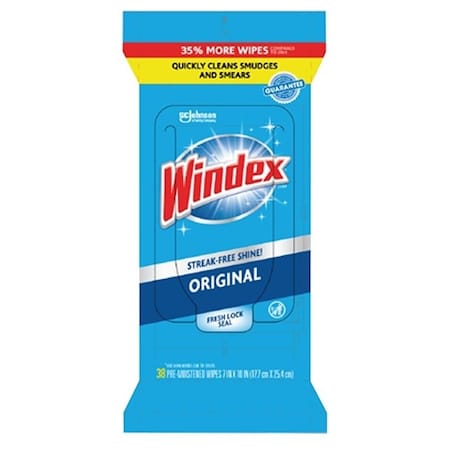 Windex COLORmaxx 00 Cleaning Original Wipes, Ammoniacal Pleasant 296
