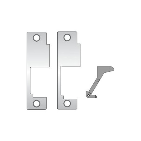 Hanchett Entry Systems Faceplate 4-7/8in x 1-1/4in for Sargent 8100, 8200, 9200 Mortise Locks, 630/US32D Stainless Steel 851M-630