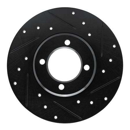 Dynamic Friction Co DFC Brake Rotor - Drilled and Slotted - Black 633-76005R