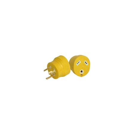 Powergrip Adapter, 30 A Female, 30 A Male, 125 V, Male, Female Yellow 55333