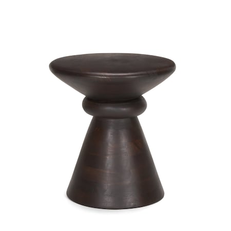 Homeroots 16" Redwood and Brown Solid Wood and Wood Tray Table 605398