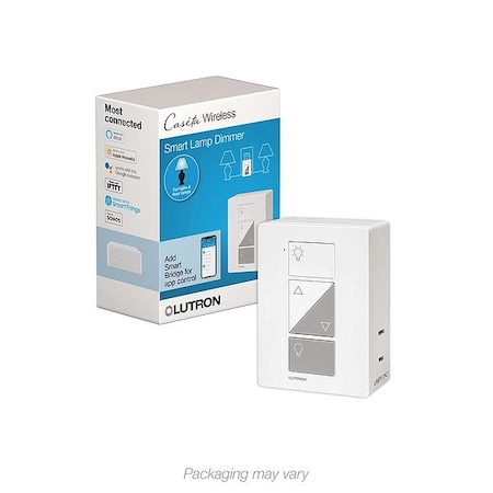Lutron Lighting Dimmer, Plug-In, 120V, White PD-3PCL-WH