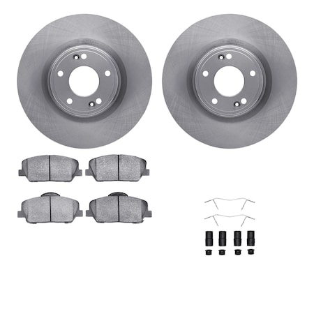 Dynamic Friction Co DFC Brake Rotor with 5000 Brake Pads and Hardware Kit 6512-03306