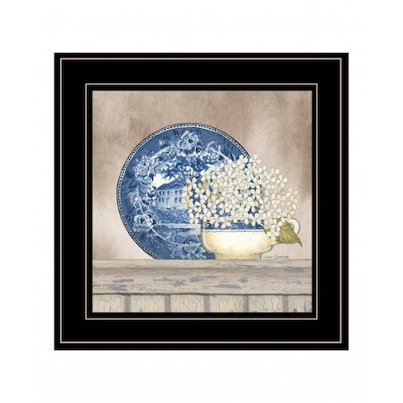 Homeroots Farmhouse Blues I 2 Black Framed Print Wall Art 408128