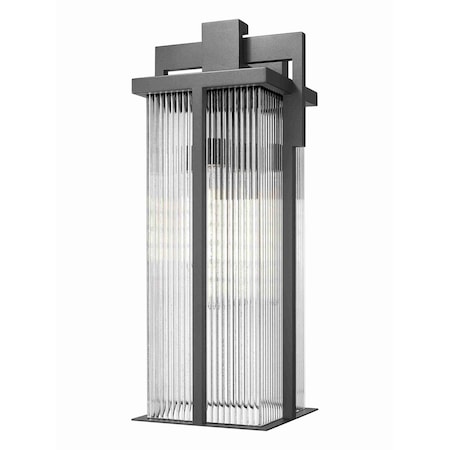 Z-Lite Fortis Sand Black 3 Light Outdoor Wall Light 5031XL-BK