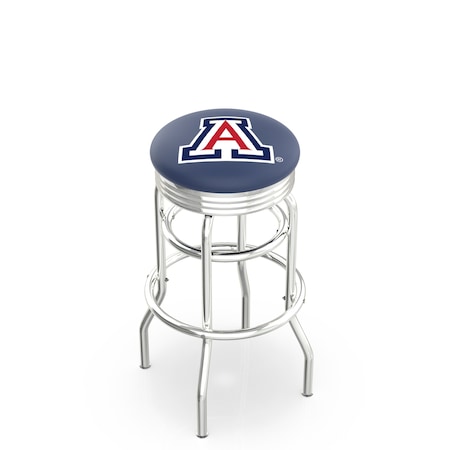 Holland Bar Stool Co 30" Chrome 2-Ring Arizona Swivel Bar Stool, Accent Ring L7C3C30ArizUn