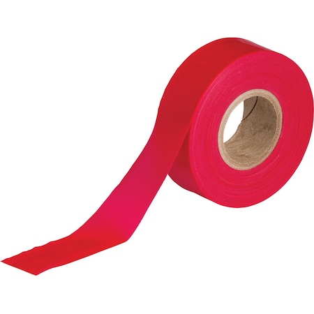 Brady Flagging Tape, Plastic, Red, 1.188in x 300ft, 300PK 58346