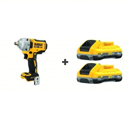 Dewalt Impact Wrench, 20 V DC DCF891B/DCB2104-2