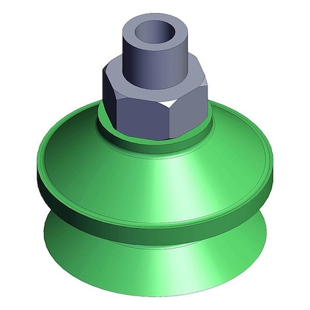 Smc Vacuum Cup Assembly, Green, Bellows Pad ZP3C-T32BFS-MF-AG01