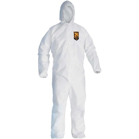 Kleenguard BrethParti Hood Covall REFLEX ZipFnt ElasWrisAnk WHT 2X 24/C 49115