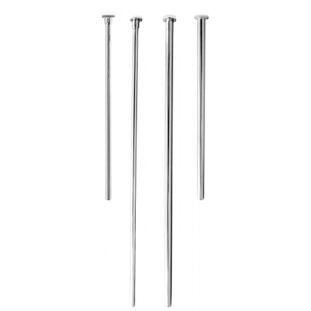 Westbrass .38 in. Flat Head Toilet Supply Riser - PVD Polished Brass D124-01