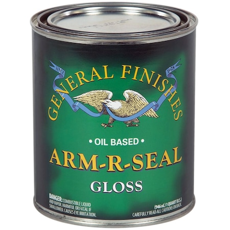 Arm-R-Seal Qt General Finishes Clear Arm-R-Seal Oil-Based Topcoat, Gloss AGQT