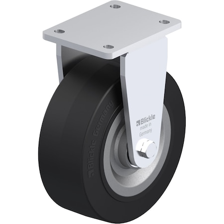 Blickle Rgd Plate Caster, Rubr, 7-7/8", 1870 lb. BO-SE 202K