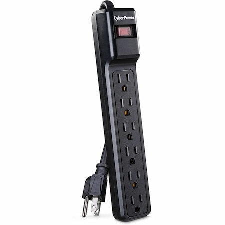 Cyberpower 6 NEMA 5-15R OUTLETS 12 FT CORD 1500 JOULES EMI/RFI CSB6012