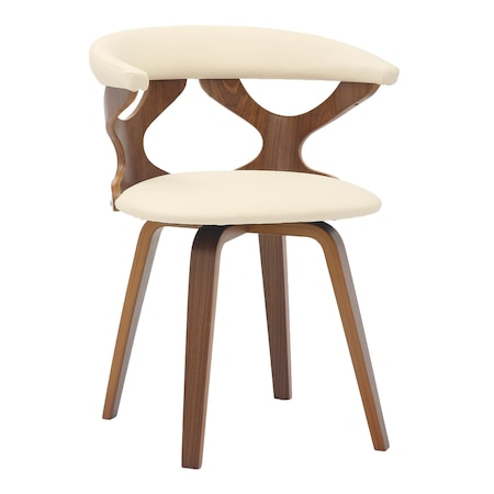 Leisuremod Modern Wooden Dining Chair, Walnut Frame in Taupe Klyne Collection KCWN-22TP