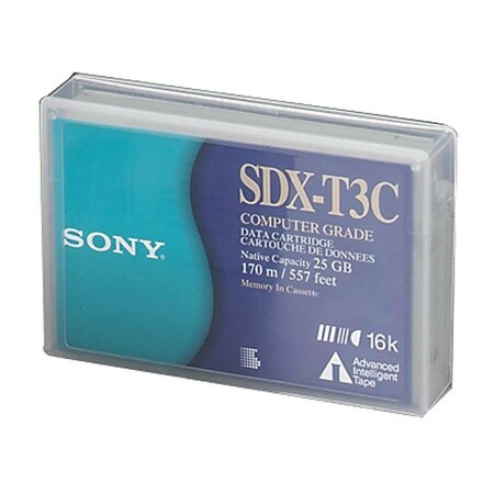 Sony AIT-1 Tape Cartridge - AIT-1 - 25 GB (Native) / 50 GB (Compressed) - 557.74 ft Tape Length SDX1-25C