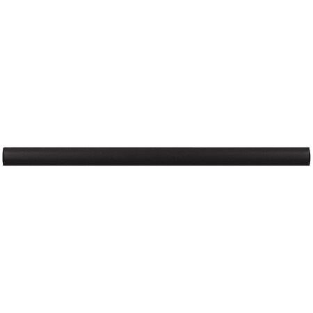 Apollo Tile Arte 0.47 in. x 7.87 in. Matte Black Ceramic Pencil Tile Trims 0.3 sq. ft./case, 10PK RID88BLKPENM