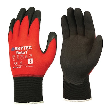 Globus Knit Gloves, Black, Unisex, PR Skytec Beta 1 Red 11(2XL)