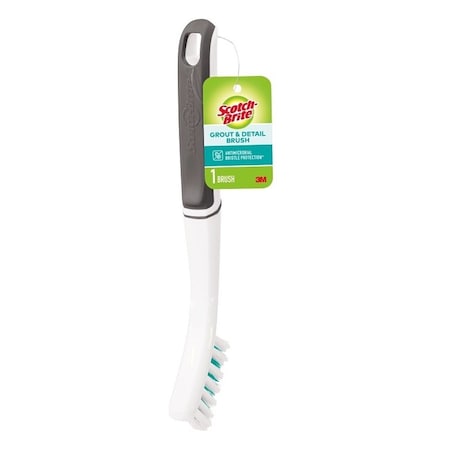 Scotch-Brite Grout and Detail Brush, 3/4 in L Trim, Polypropylene Bristle, Blue/White Bristle, 1 in W Brush 511P-6
