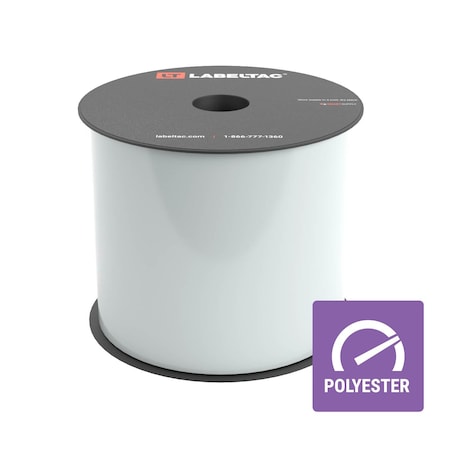 Labeltac LabelTac 4 and Pro Model Heavy Duty Polyester Supply, 4in x 100ft, Clear LT411HDP