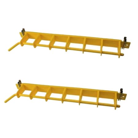Mytee Products Yellow Rack 6 Bay 24in Center Storage Rack for decking beam, shoring beam, 2PK DV-YR6x2