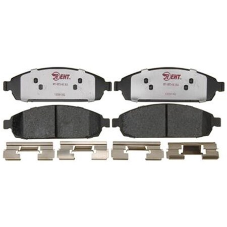 R/M Brakes RM Brakes EHT1080H Ceramic Brake Pad Set With Hardware R53-EHT1080H