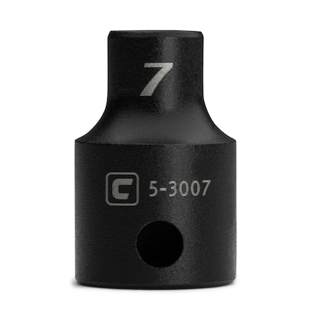 Capri Tools 7 mm Shallow Impact Socket, 3/8 in. Drive, 6-Point, Metric CP53007