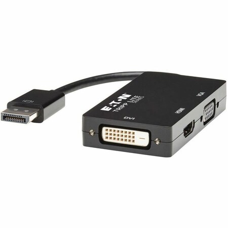Tripp Lite DISPLAYPORT 1.2 TO VGA/DVI/HDMI ALL-IN-ONE CONVERTER ADAPTER, 4K X 2K HDMI 60 HZ P136-06N-HDV4K6