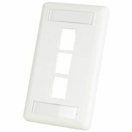 Ortronics Faceplate - 3 x Socket(s) - 1-gang - Flush Mount - Cloud White 403HDJ13-88