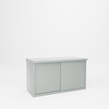 Pucel Cabinet Workbench with Door, 60 in W x 28 in D x 34 in H, Gray CS-2860-D
