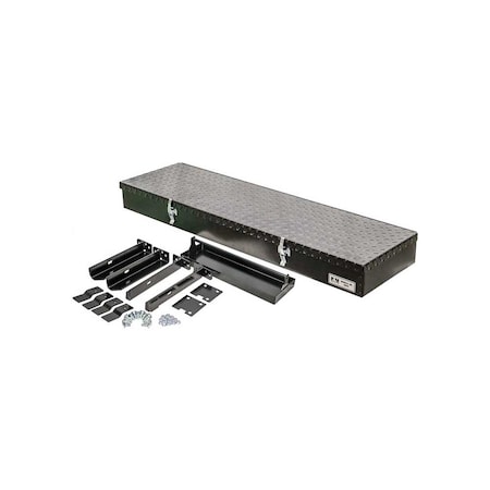K&M Mfg John Deere S/STS Series Combine Toolbox Kit 44-In. x 12-In. x 4.25-In. Black Powder Coat 1525