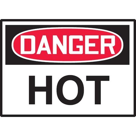 Accuform Hot Surface Sign, 3.5 in H x 5 in W, Adhesive Poly LCHL293VSP